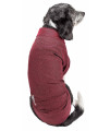 Pet Life Active 'Fur-Flexed' Relax-Stretch Wick-Proof Performance Dog Polo T-Shirt, Burgundy - Large
