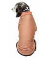Pet Life Active 'Fur-Flexed' Relax-Stretch Wick-Proof Performance Dog Polo T-Shirt, Tan - Large