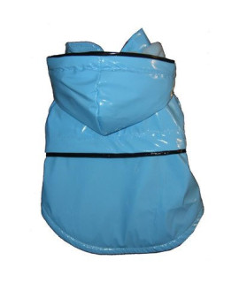 Baby Blue Pvc Waterproof Adjustable Pet Raincoat