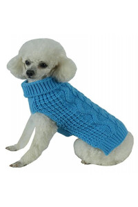 Swivel-Swirl Heavy Cable Knitted Fashion Designer Dog Sweater