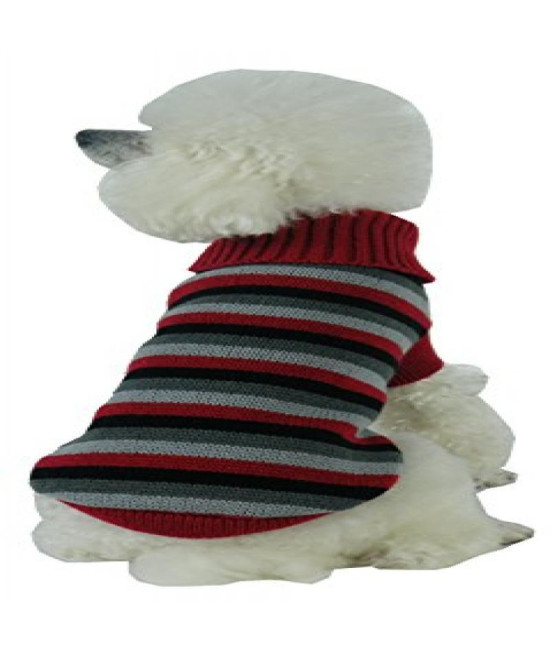 Polo-Casual Lounge Cable Knit Designer Turtle Neck Dog Sweater