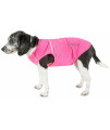 Pet Life Active 'Aero-Pawlse' Heathered Quick-Dry And 4-Way Stretch-Performance Dog Tank Top T-Shirt, Hot Pink/Light Pink - Medium