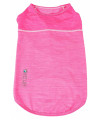 Pet Life Active 'Aero-Pawlse' Heathered Quick-Dry And 4-Way Stretch-Performance Dog Tank Top T-Shirt, Hot Pink/Light Pink - X-Large