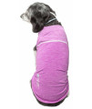 Pet Life Active 'Aero-Pawlse' Heathered Quick-Dry And 4-Way Stretch-Performance Dog Tank Top T-Shirt, Maroon/Purple - Large