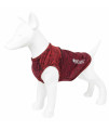 Pet Life Active 'Aero-Pawlse' Heathered Quick-Dry And 4-Way Stretch-Performance Dog Tank Top T-Shirt, Red/Maroon - Large