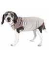 Pet Life Active 'Aero-Pawlse' Heathered Quick-Dry And 4-Way Stretch-Performance Dog Tank Top T-Shirt, Tan/Brown - Large
