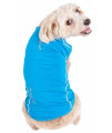 Pet Life Active 'Racerbark' 4-Way Stretch Performance Active Dog Tank Top T-Shirt, Sky Blue - Small