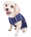 Pet Life Active 'Racerbark' 4-Way Stretch Performance Active Dog Tank Top T-Shirt, Navy - Small