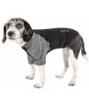 Pet Life Active 'Hybreed' 4-Way Stretch Two-Toned Performance Dog T-Shirt, Black/Grey - Large