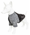 Pet Life Active 'Hybreed' 4-Way Stretch Two-Toned Performance Dog T-Shirt, Black/Grey - Large