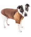 Pet Life Active 'Hybreed' 4-Way Stretch Two-Toned Performance Dog T-Shirt, Brown W/ Brown - Large