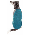 Pet Life Active 'Hybreed' 4-Way Stretch Two-Toned Performance Dog T-Shirt, Teal/Grey - Medium