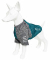 Pet Life Active 'Hybreed' 4-Way Stretch Two-Toned Performance Dog T-Shirt, Teal/Grey - Medium