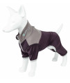 Pet Life Active 'Embarker' Heathered Performance 4-Way Stretch Two-Toned Full Body Warm Up, Burgundy - Large