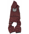 Pet Life Active 'Fur-Breeze' Heathered Performance 4-Way Stretch Two-Toned Full Bodied Hoodie, Burgundy - X-Small