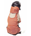 Pet Life Active 'Fur-Breeze' Heathered Performance 4-Way Stretch Two-Toned Full Bodied Hoodie, Orange - X-Large