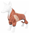 Pet Life Active 'Fur-Breeze' Heathered Performance 4-Way Stretch Two-Toned Full Bodied Hoodie, Orange - X-Large
