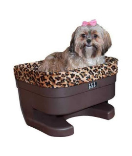 Pet Gear Booster Seat for Dogs/Cats, Removable Washable Comfort Pillow + Liner, Safety Tethers Included, Installs in Seconds, No Tools Required, Chocolate/Jaguar, 16"