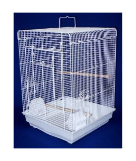1624 3/8 Flat Top Cage in 16x16", White