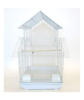 1644 3/8" Pagoda Top Cage 16x16", White