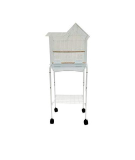 YML 1754 Bar Spacing Villa Top Bird Cage White With stand