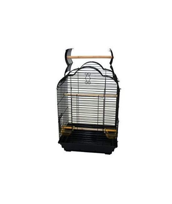 YML Bar Spacing Small Parrot Cage, 18 x 14", Black