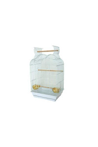 YML Bar Spacing Small Parrot Cage, 18 x 14", White