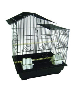 5894 3/8" Bar Spacing VillaTop Small Bird Cage - 18"x14" In Black