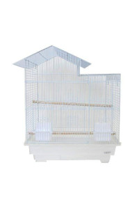 5894 3/8" Bar Spacing VillaTop Small Bird Cage - 18"x14" In White