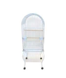 20" Dometop Parrot Cage With Stand - White