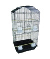 6804 3/8" Bar Spacing Tall Shall Top Small Bird Cage - 18"x14" In Black