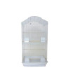 6804 3/8" Bar Spacing Shall Top Small Bird Cage - 18"x14" In White