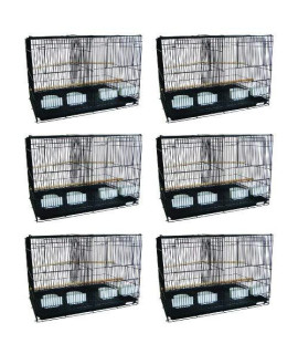 Lot of 6 Small Breeding Cages with Divider, Black