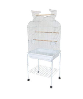 YML Shell Top Parrot Cage, 5 by 8-Inch, White