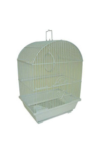 YML A1104WHT Round Top Style Small Parakeet Cage, 11 x 9 x 16"