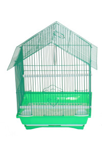 YML A1114MGRN House Top Style Small Parakeet Cage, 11" x 9" x 16"