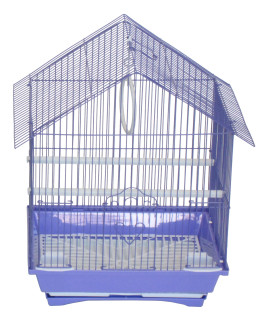 YML A1114MPUR House Top Style Small Parakeet Cage, 11" x 9" x 16"