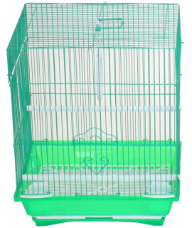 YML A1124MGRN Flat Top Small Parakeet Cage, 11" x 8.5" x 14"