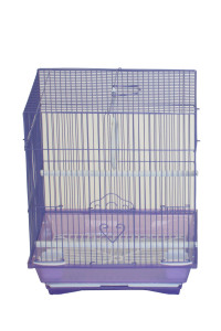 YML A1124MPUR Flat Top Small Parakeet Cage, 11" x 8.5" x 14"