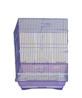 YML A1124MPUR Flat Top Small Parakeet Cage, 11" x 8.5" x 14"