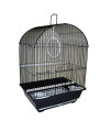 YML A1304BLK Round Top Style Small Parakeet Cage, 11 x 9 x 16"