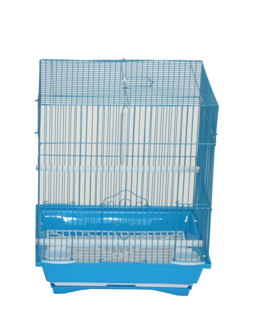 YML A1324MBLU Flat Top Medium Parakeet Cage, 13.3" x 10.8" x 16.5"