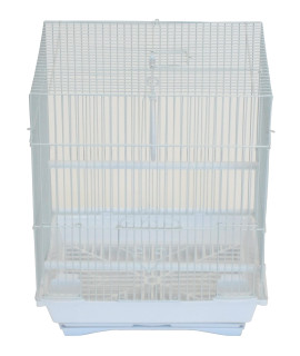 YML A1324MWHT Flat Top Medium Parakeet Cage, 13.3" x 10.8" x 16.5"