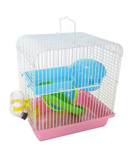 H157PK Dwarf Hamster, Mice Cage, with Accessories, Pink