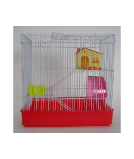 H820 3 Level Hamster Cage, Red
