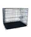 30" Dog Kennel Cage With Bottom Grate, Black
