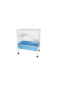 3 Levels Indoor Animal Cage Cat Ferret With Stand In Blue