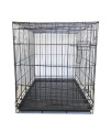 36" Dog Kennel Cage With Bottom Grate, Black