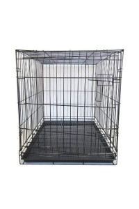 36" Dog Kennel Cage With Bottom Grate, Black