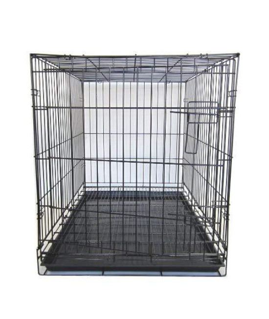 48" Dog Kennel Cage With Bottom Grate, Black